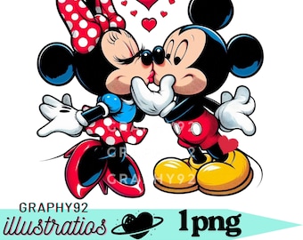 ミッキーマウスとミニーマウスの愛のデザイン、ミッキーマウスのpng