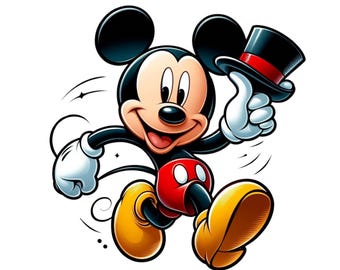 Mickey mouse png clipart, mickey mouse running, cute mickey mouse image, instant download