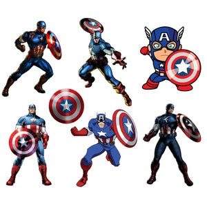 Captain america png bundle, captain america png clipart set, super hero png, instant download,  high quality