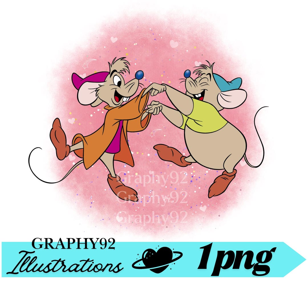 Cinderella Jaq and Gus Watercolor Background, Jaq and Gus Png Clipart ...