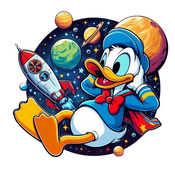 Donald Duck in Space, Donald Duck Png Clipart, Mickey Mouse