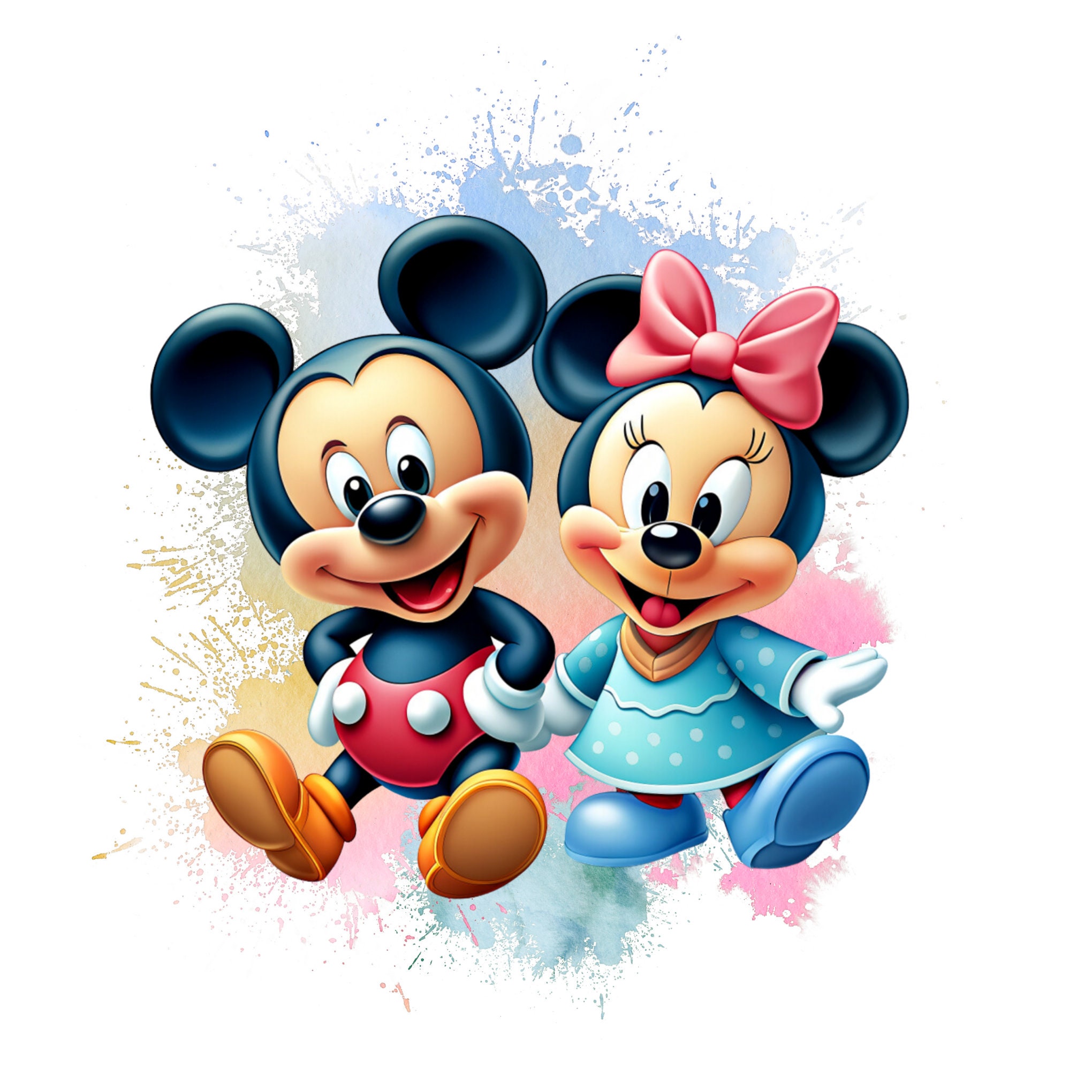 Cute Mickey and Minnie Mouse Png Clipart, Baby Mickey, Baby Minnie ...