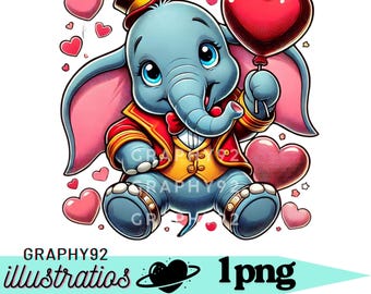 ダンボの花のデザイン、ダンボのPNGクリップアート、ダンボの象のPNG