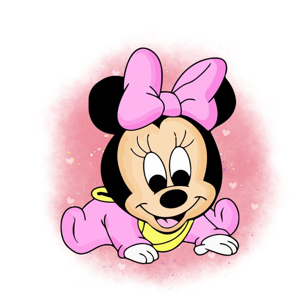Minnie mouse baby, baby minnie mouse png clipart,  minnie birthday, baby shower, instant download
