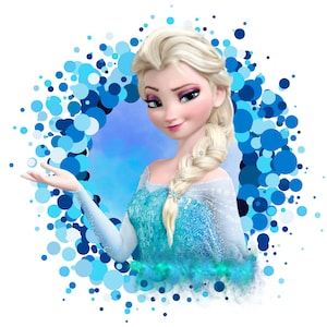 Princess Elsa watercolor background, frozen elsa png clipart, elsa png, frozen png, instant download