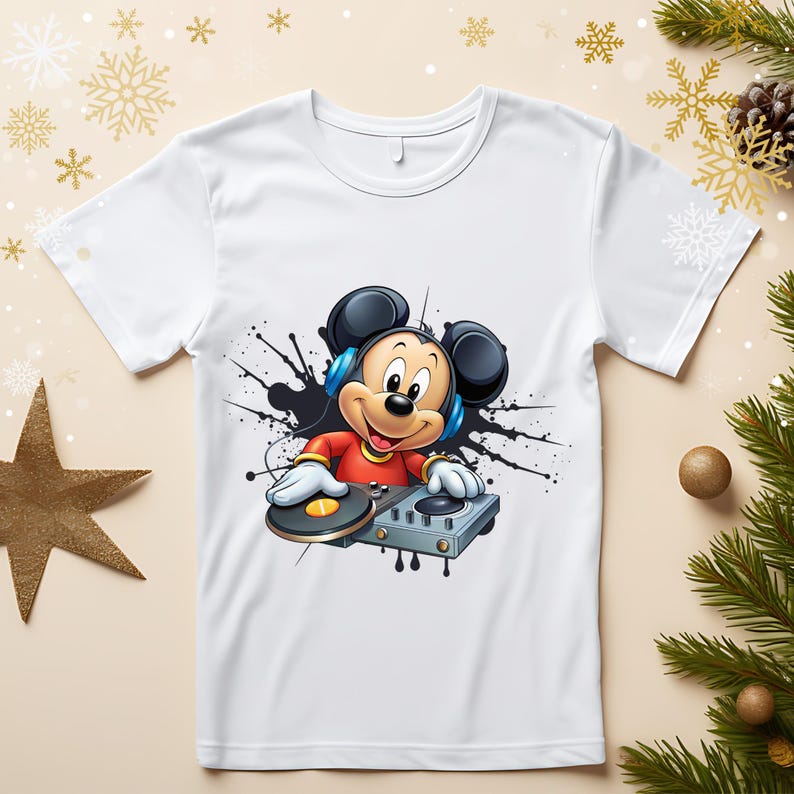 Mickey mouse dj png clipart, dj mickey mouse, mickey mouse music, instant download image 3