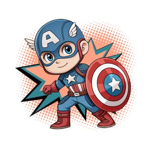 Captain america png clipart, Captain America png, cute captain america, super hero png, instant download