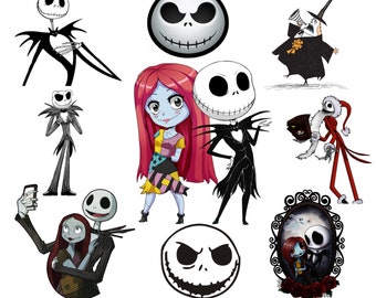 The nightmare before christmas png bundle, jack skellington png,  Jack and sally in love, high quality, instant download