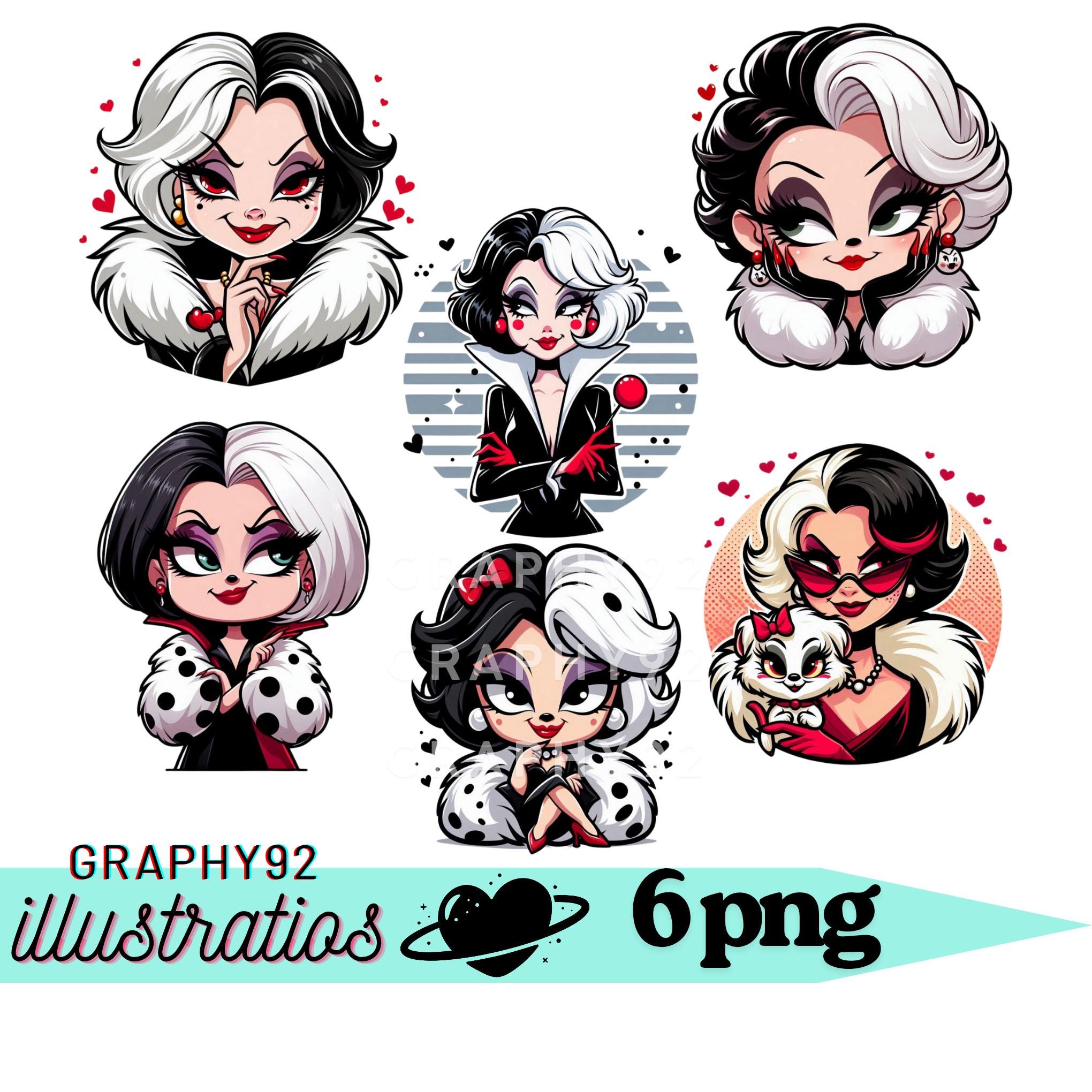 Cruella de vil - Etsy México, image size:2040x2040