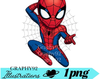 Clipart png di Spiderman, immagine carina di Spiderman, png di Spiderman, design di maglietta di Spiderman, supereroe, download immediato