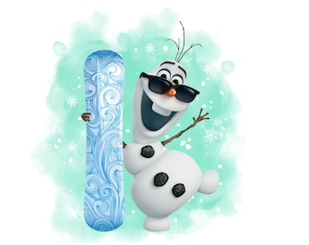 Frozen Olaf watercolor background, olaf png clipart, olaf png, instant download