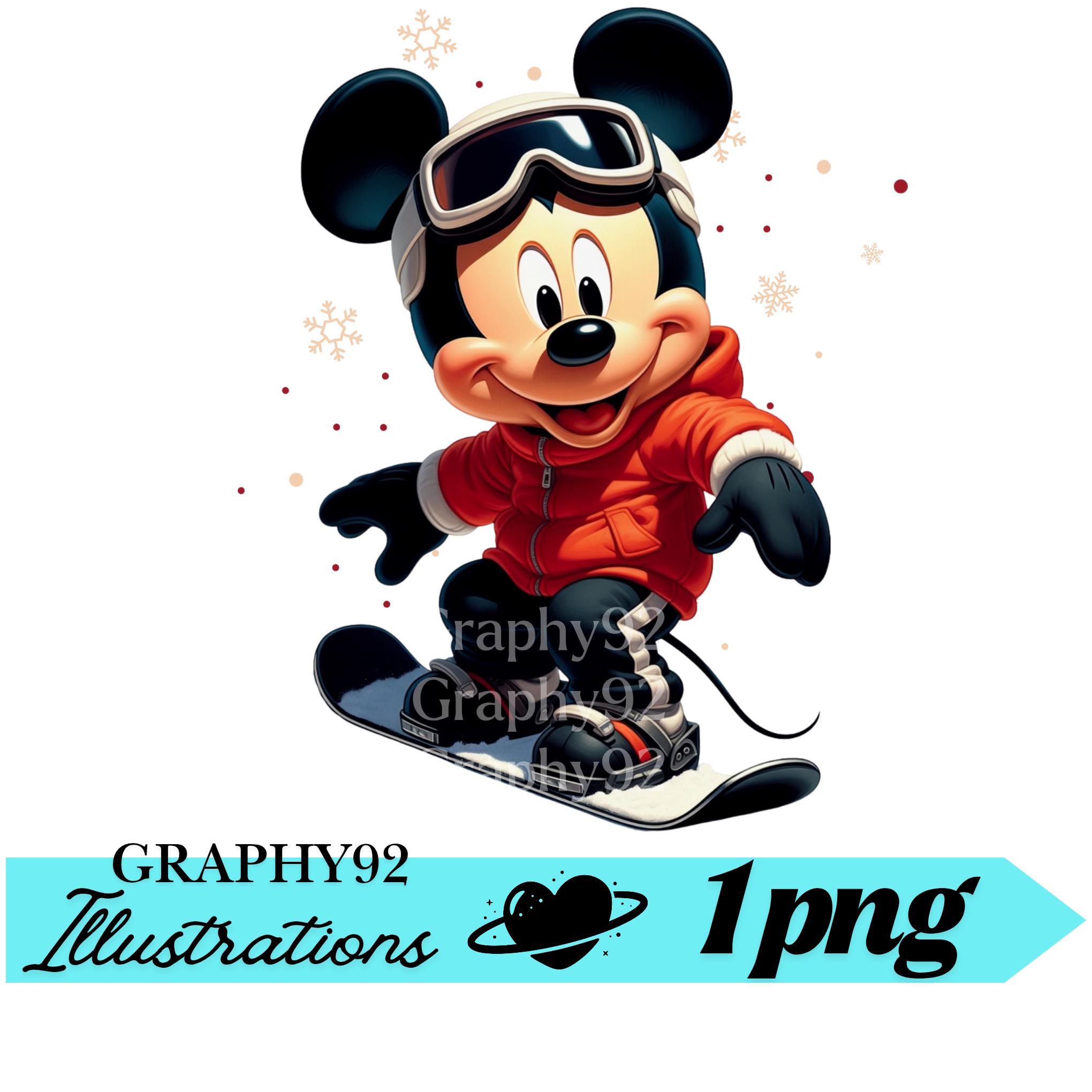 Snowboarding Mickey - Etsy