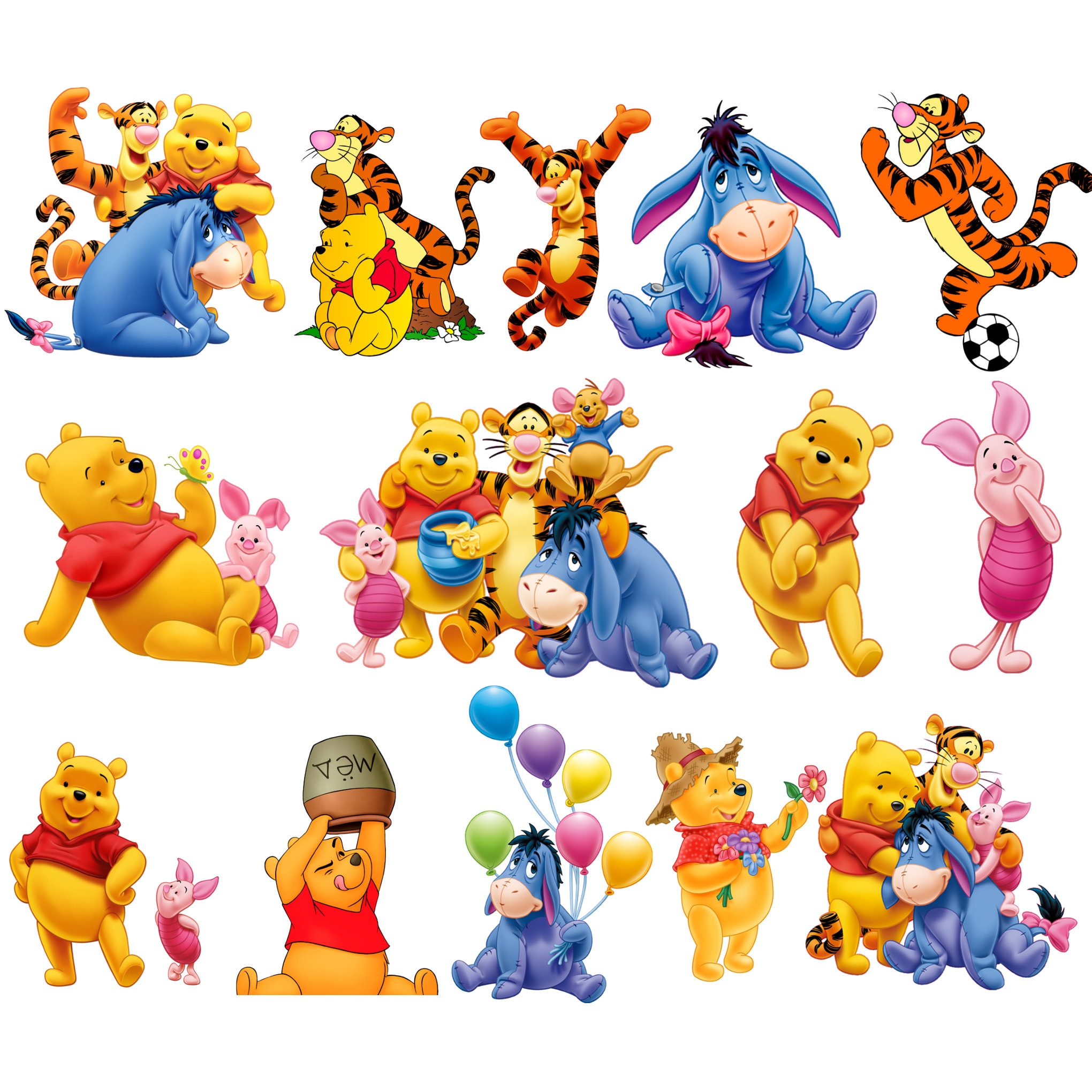 Winnie The Pooh Stickers Vinyl Decal Honey Cartoon Scrapbook Bear Pack Lot  50pcs