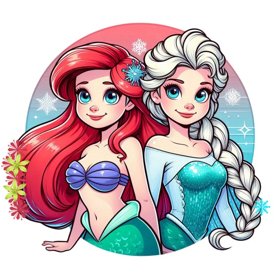 Princess ariel and elsa png clipart, Princess elsa, the little