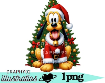 プルート ミッキーマウス クリスマス SVG Tシャツ 昇華クリップアート