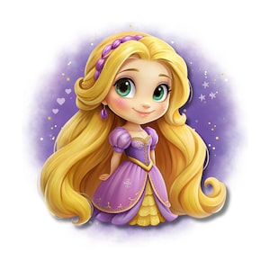 Cute rapunzel png clipart, Princess rapunzel, baby rapunzel png, tangled png, instant download