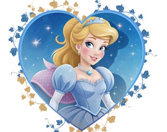 Cinderella png clipart, Cinderella love design, Princess birthday, instant download