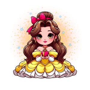 Principessa Belle png clipart, la bella e la bestia, la graziosa principessa Belle, download immediato