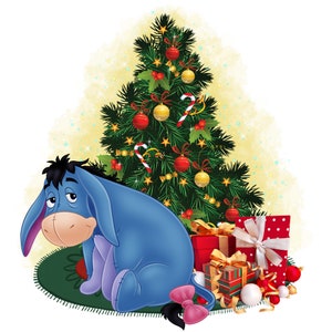 くまのプーさん、イーヨーのクリスマスのかわいいクリップアート