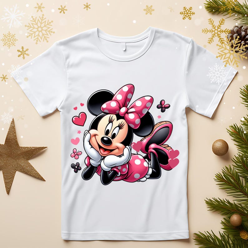Imagen adorable de Minnie Mouse, clipart PNG de Minnie Mouse, cumpleaños de Minnie, amor por Minnie, descarga instantánea imagen 3