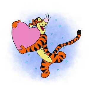 Winnie the pooh tigger png clipart, tigger png design, tigger love, instant download