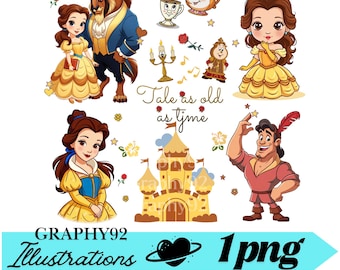 Beauty and the beast shirt design, Princess belle png clipart, belle png, belle rose, instant download