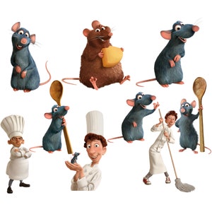 Ratatouille png bundle, Ratatouille png clipart set, remy png bundle, Ratatouille birthday, chef mouse, high quality, instant download