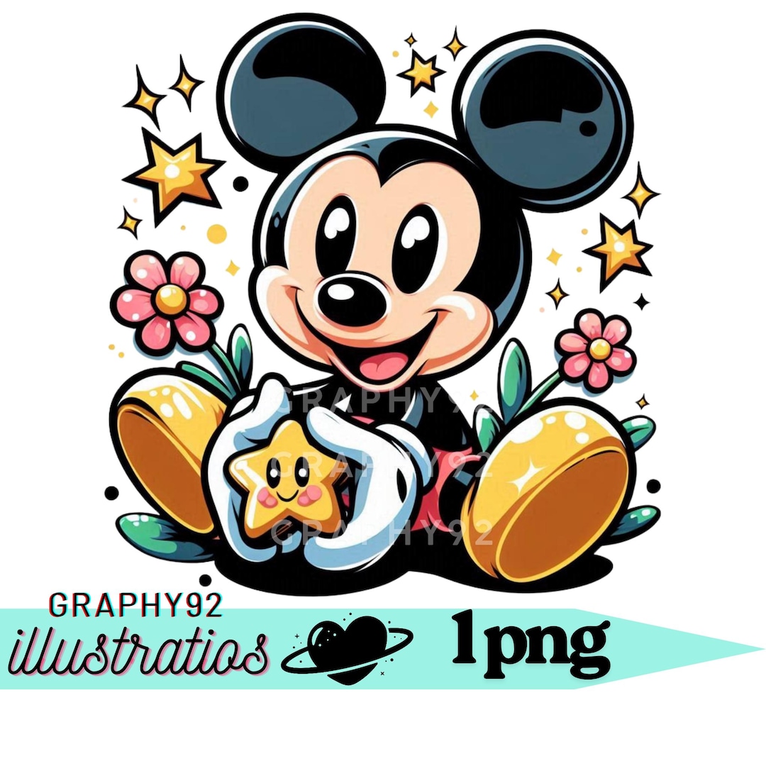 かわいいミッキーマウスの画像、ミッキーマウスのPNGクリップアート