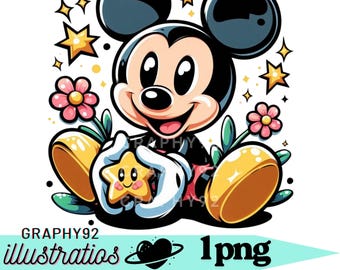 Cute mickey mouse image, mickey mouse png clipart, baby mickey mouse, instant download