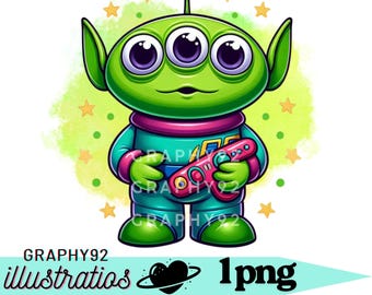 Toy story alien png clipart, alien png, toy story character, instant download
