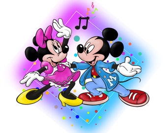 Mickey mouse watercolour background, Mickey mouse png clipart,  minnie mouse png, Mickey and minnie dance png, minnie valentine's day