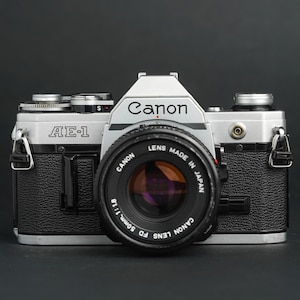 Canon AE-1 Film Camera with Canon FD 50mm f1.8 Lens - Tested and Working 35mm Film Camera