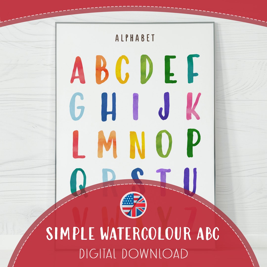 Alphabet Poster for Kids | ABC Wall Art PDF | Educational Letters Chart ...