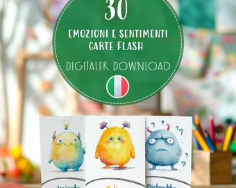 Carte Emotive per Bambini: Flashcards Sentimenti, Crescita EQ e Sociale