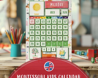 Interaktiver Kinderkalender | Montessori Bustier Sammelmappe PDF | Alltag
