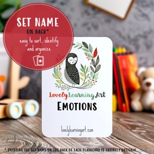 Printable Emotions Flashcards for Kids, Download Cute Monsters Feelings Cards, Classroom Emotion Therapy, Develop EQ and Social Skills image 6