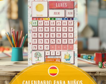 Calendario Español Niños - Planificador Montessori - Actividades Diarias - Materiaal educatief pdf