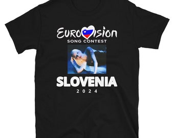 T-shirt unisex evento Eurovision 2024 Slovenia