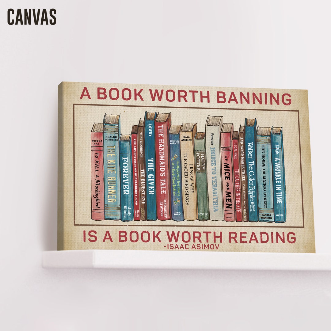 3er-Pack Aufkleber 'Any Book Worth Banning Is Worth Reading' – Wasserdichtes Vinyl, 7,6 Cm, Gestanzt