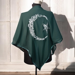Groom Henna Night Cover, Groomsmen Gifts, Wedding Accessories, Chiffon Luxury Veil, Tugra Ayyıldız Embroidered, Personalized Embroidered