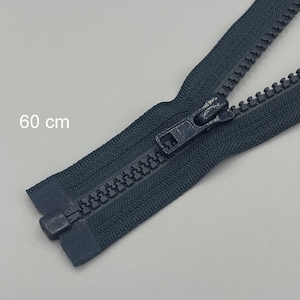 60 cm YKK Fermeture à glissière injectée séparable ardoise