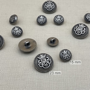 Bouton effet métal 15 ou 23 mm