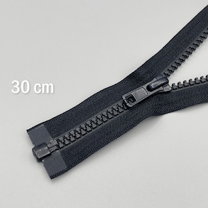30 cm YKK Fermeture à glissière injectée séparable Anthracite