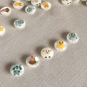 Bouton à queue 15mm en polyester pour enfant