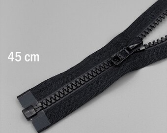 45 cm YKK Fermeture à glissière inyectable separable negro