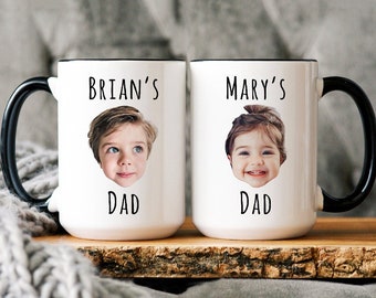 Fathers Day Personalize Child Image Coffee Mug, Custom Baby Face Photo Coffee Mug, Mother's Day Baby, Kid Picture Mug, Grandma-Grandpa Gift