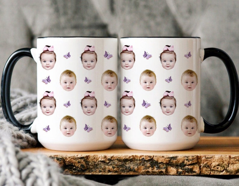 Baby Face Mug, Personalized Face Mug, Your Dogs Face Mug, Your Husband's Face Mug, Father's Day Gift, Mother's Day Gift, Funny Gift Ideas image 1