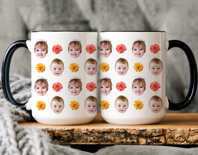 Baby Face Mug, Personalized Face Mug, Your Dogs Face Mug, Your Husband's Face Mug, Father's Day Gift, Mother's Day Gift, Funny Gift Ideas image 3