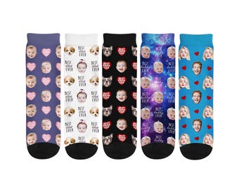 Custom Baby Face Gift, Gifts for Father's Day, Gifts for Dad, Gifts for him, Custom photo Gift,Custom Father's day socks, Personalized socks