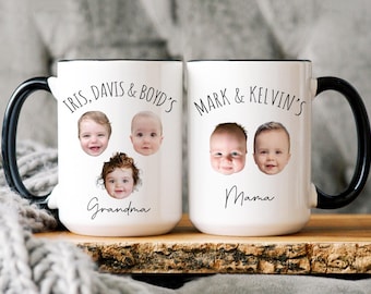 Custom coffee mug, custom photo mug, personalized cup, personalized baby mug,Custom baby face mug,Grandma gift, Grandpa gift,photo mug gift